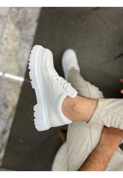 KB-X6 Beyaz Cilt Günlük Erkek Ayakkabı
