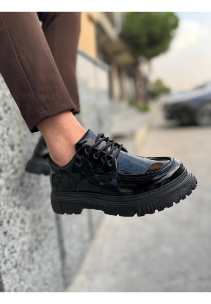 KB-X6 Kömür Rugan Günlük Erkek Ayakkabı