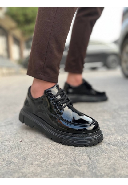 KB-X6 Kömür Rugan Günlük Erkek Ayakkabı