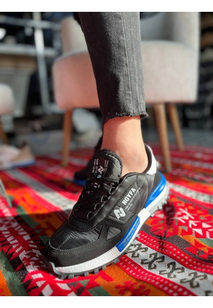 KB-N1 Siyah Mavi Detaylı Günlük Erkek Ayakkabı